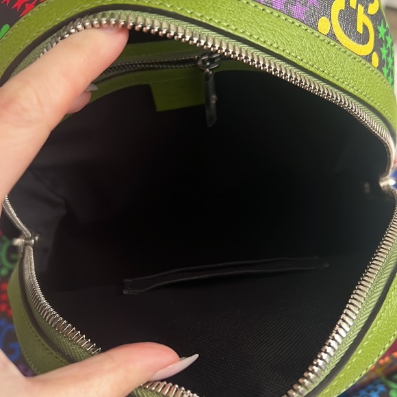 🆕💯% Auth GUCCI Psychedelic GG Supreme Monogram Canvas Backpack Bag Multicolor - Picture 9 of 11